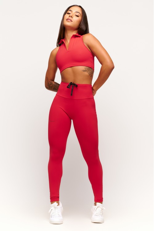 Calça Legging Vermelha Tiebreak
