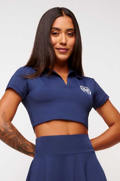 Blusa Gola Polo Azul Marinho Racquet