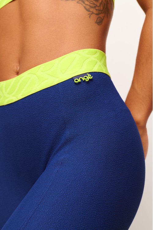 Calça Legging Marinho com Blackout Youth